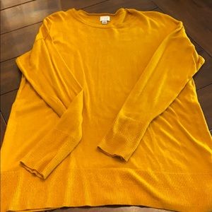 Fall Mustard Yellow Lightweight Long Sweater